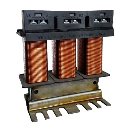 Image 5% LINE/LOAD REACTOR 600V 2HP 2.7A NOMINAL 3.2A MAX 24W 17900uH INDUCTANCE (C1)