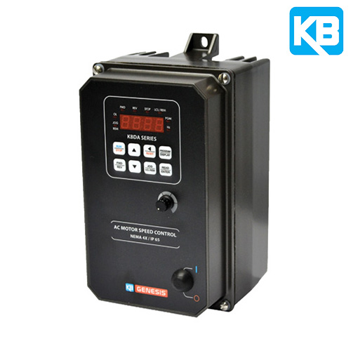 (KBDA-24D) Digital AC Drive 1HP 3.6A 115/208-230V 1PH Input 208-230V 3PH Output NEMA 4X Enclosure - Gray