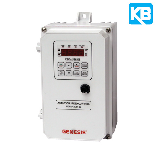 (KBDA-29) AC NEMA-4X Digital Inverter, 230 VAC 1p In, thru 3.0 HP, 230 VAC 3p Out  - White