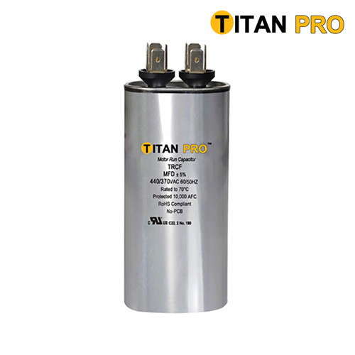 Image TITAN CAPACITOR RUN 25MFD@440V/370V ROUND Diameter: 2 Height: 2-15/16